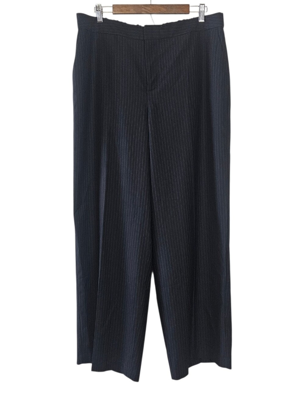 Eloquii Pinstripe Black Career Work Boss Slacks Size 14